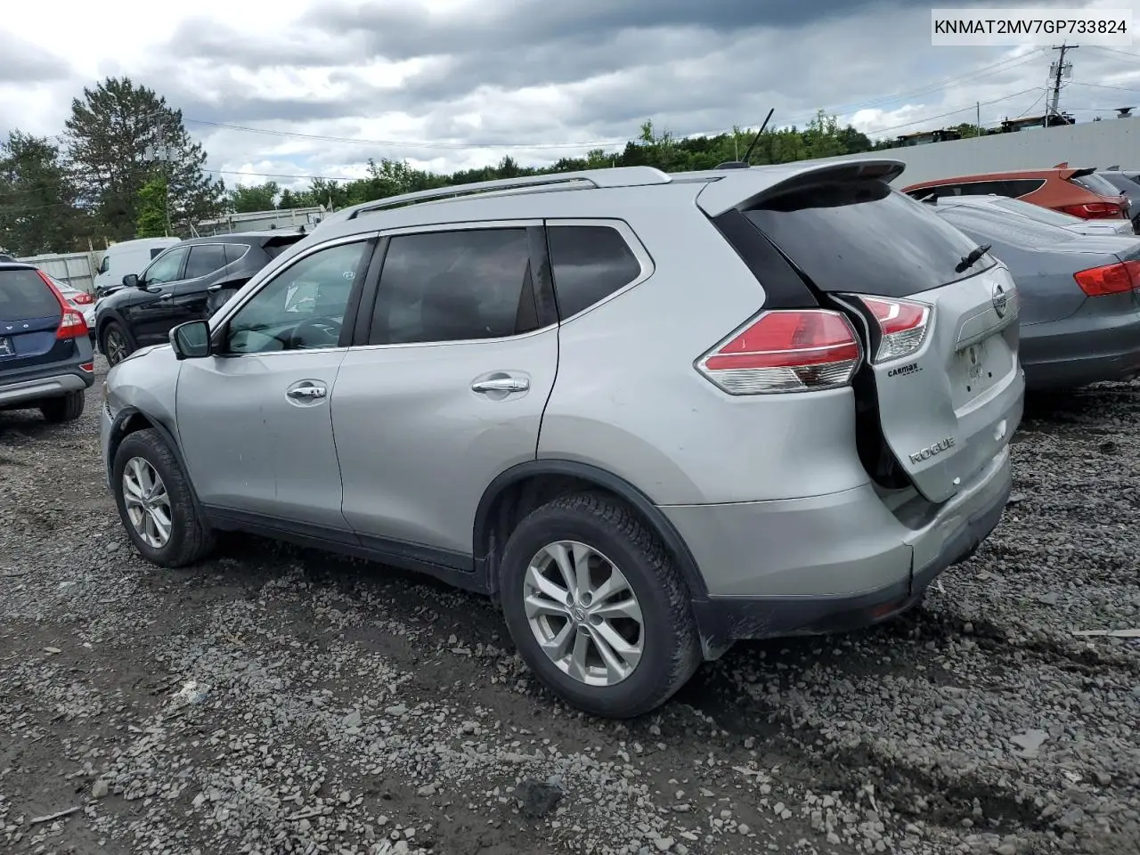 2016 NISSAN ROGUE VIN KNMAT2MV7GP733824 — фото 2