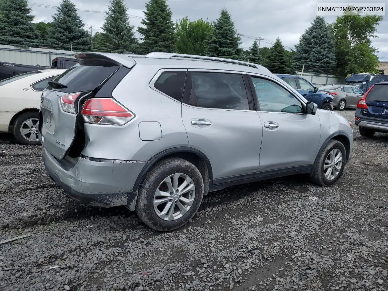 2016 NISSAN ROGUE VIN KNMAT2MV7GP733824 — фото 3