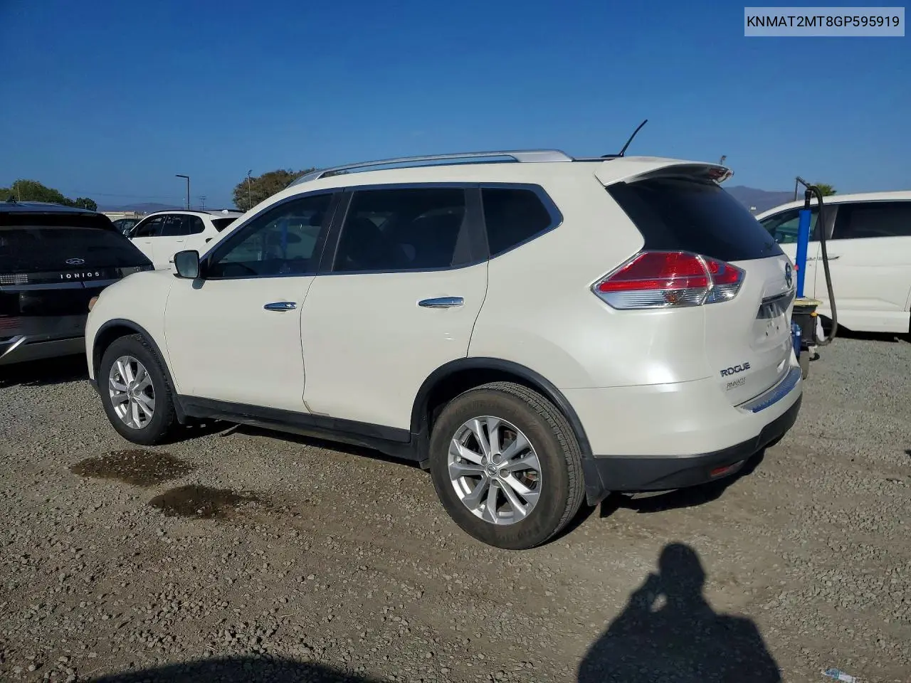 2016 NISSAN ROGUE VIN KNMAT2MT8GP595919 — фото 2