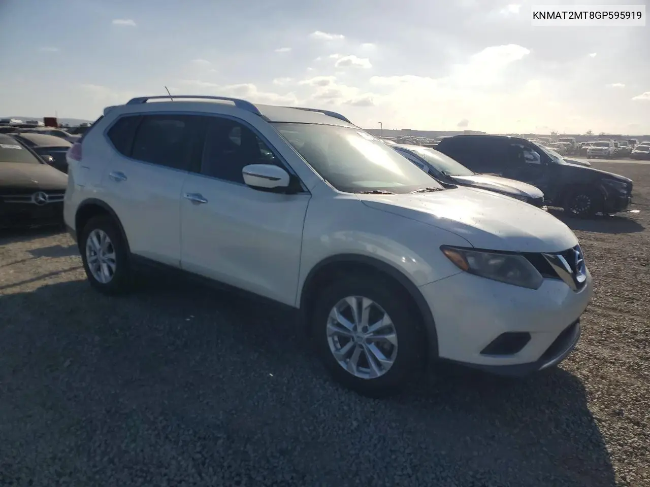 2016 NISSAN ROGUE VIN KNMAT2MT8GP595919 — фото 4