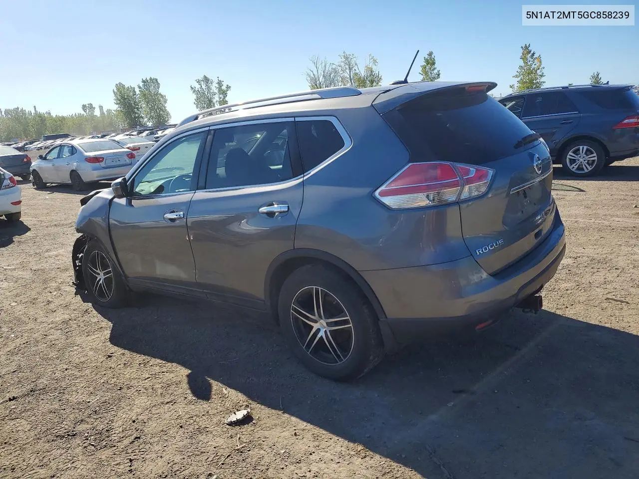 2016 NISSAN ROGUE VIN 5N1AT2MT5GC858239 — фото 2