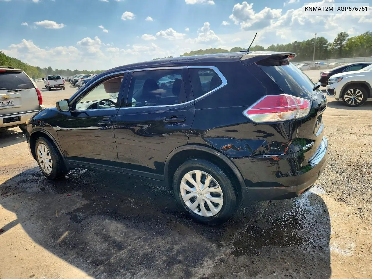 2016 NISSAN ROGUE VIN KNMAT2MTXGP676761 — фото 2