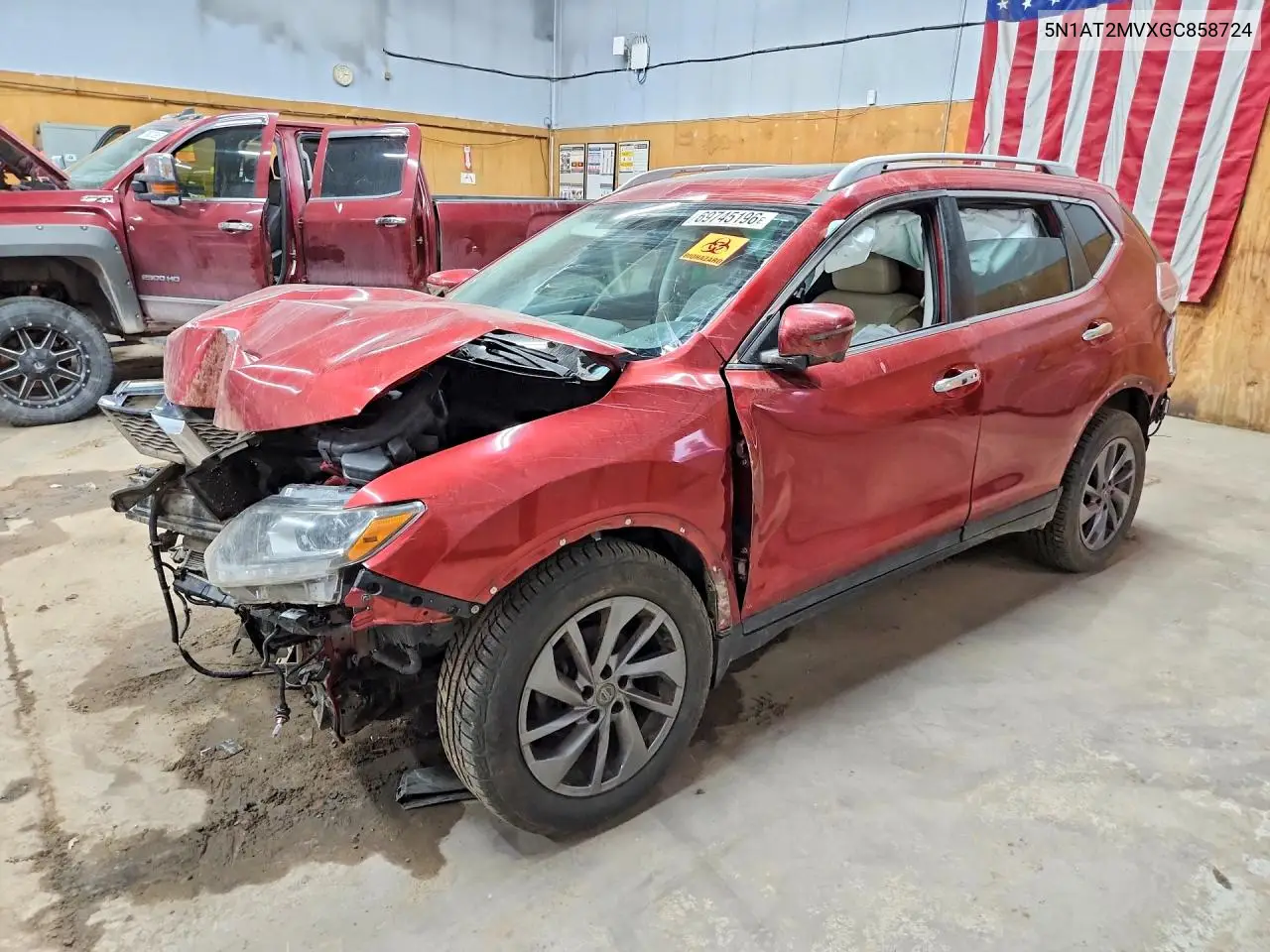 NISSAN ROGUE 2016, VIN 5N1AT2MVXGC858724