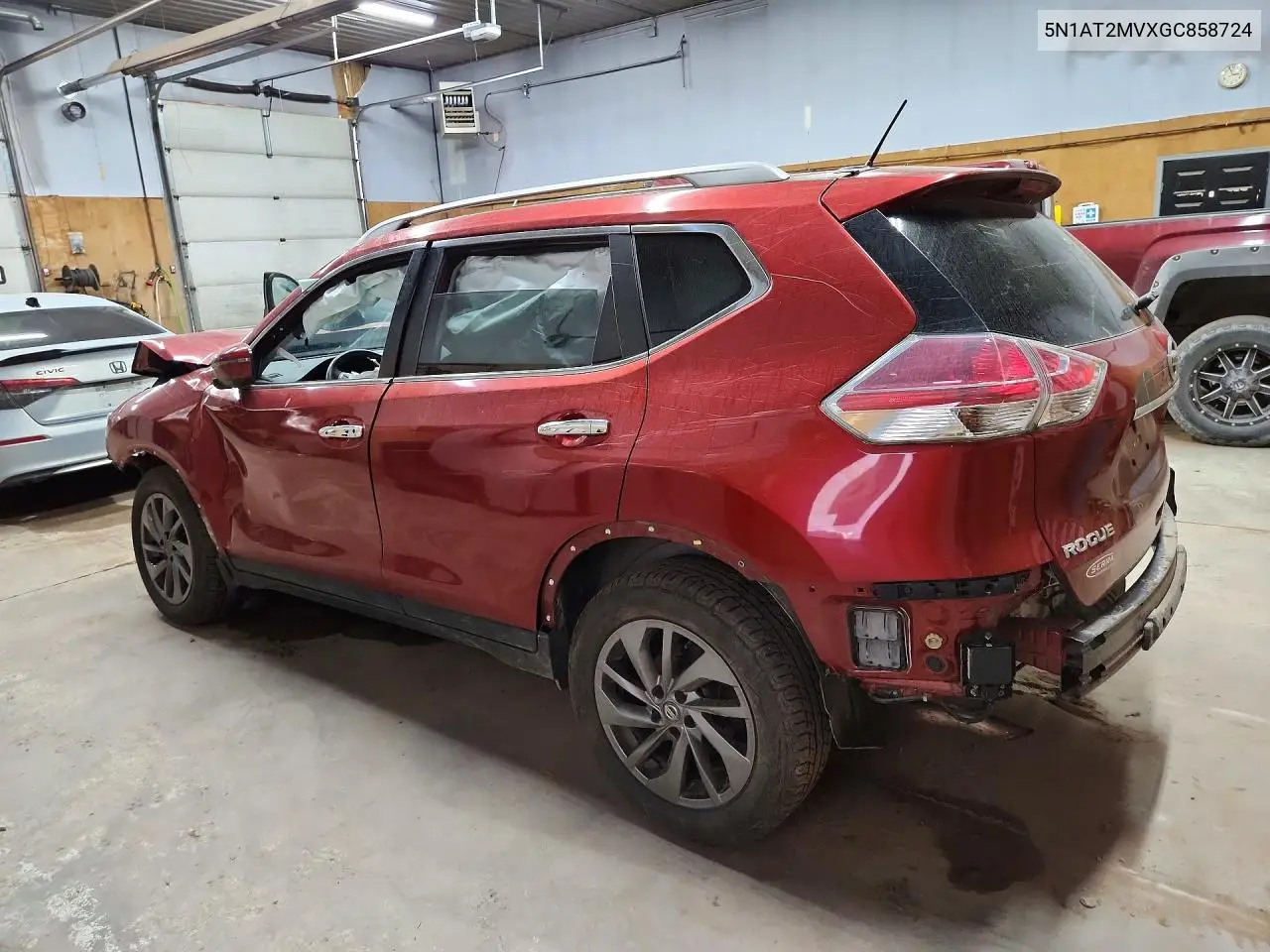 2016 NISSAN ROGUE VIN 5N1AT2MVXGC858724 — фото 2