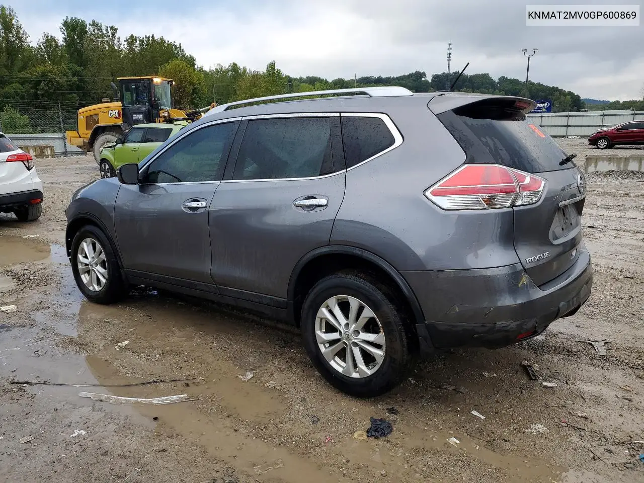 2016 NISSAN ROGUE VIN KNMAT2MV0GP600869 — фото 2