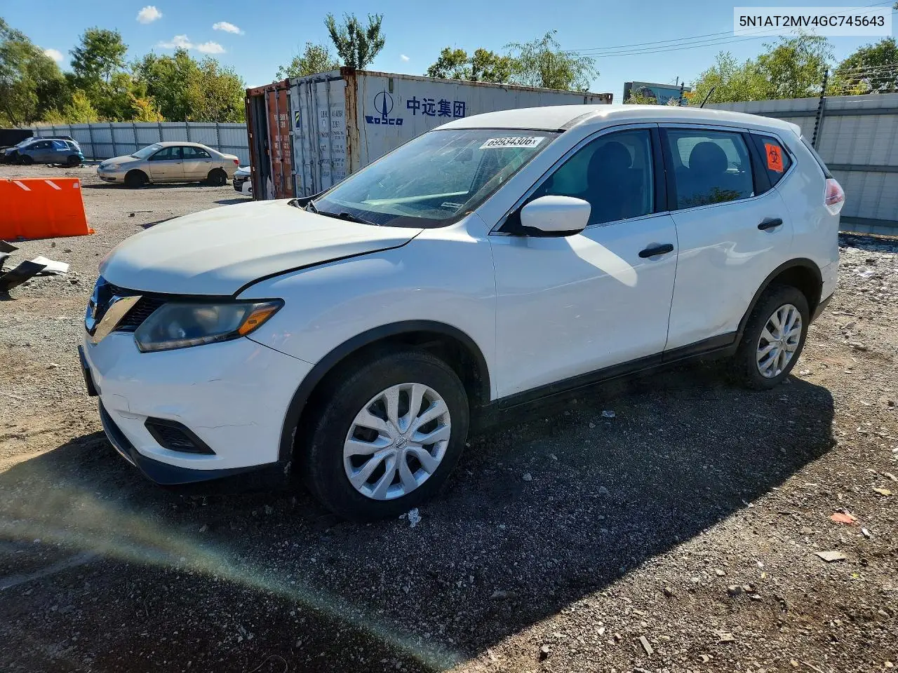 NISSAN ROGUE 2016, VIN 5N1AT2MV4GC745643