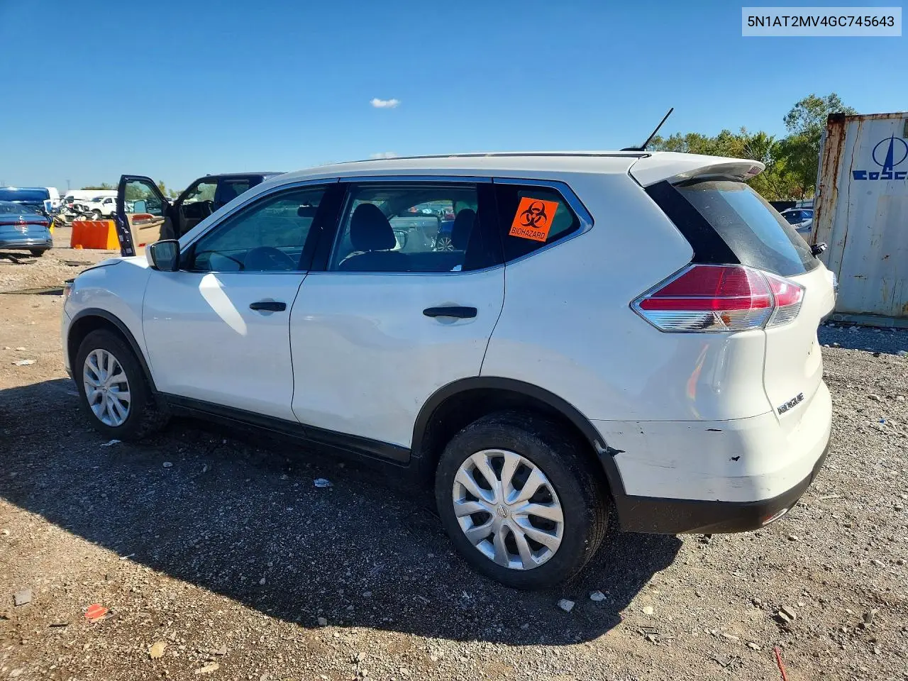 2016 NISSAN ROGUE VIN 5N1AT2MV4GC745643 — фото 2