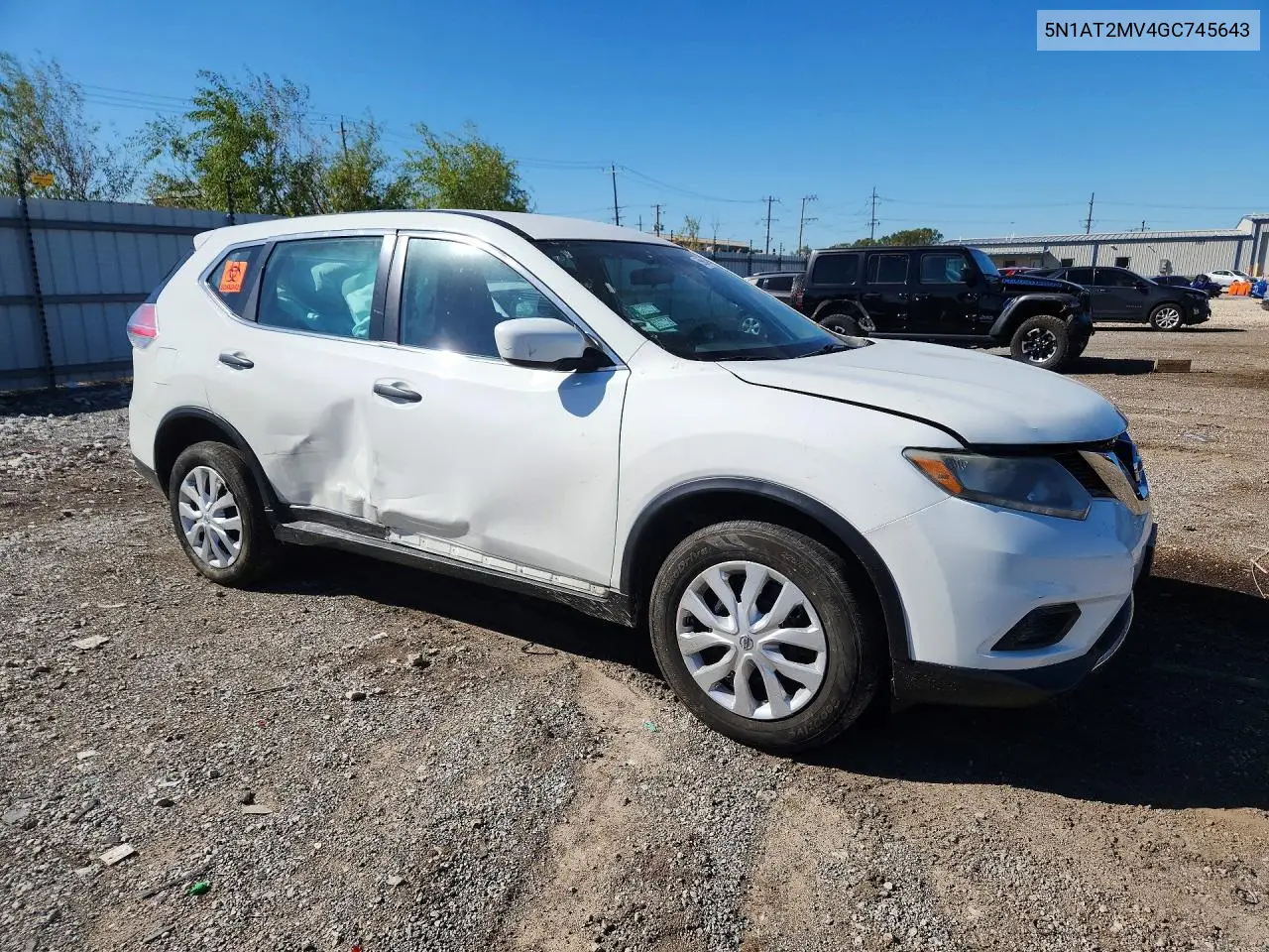 2016 NISSAN ROGUE VIN 5N1AT2MV4GC745643 — фото 4
