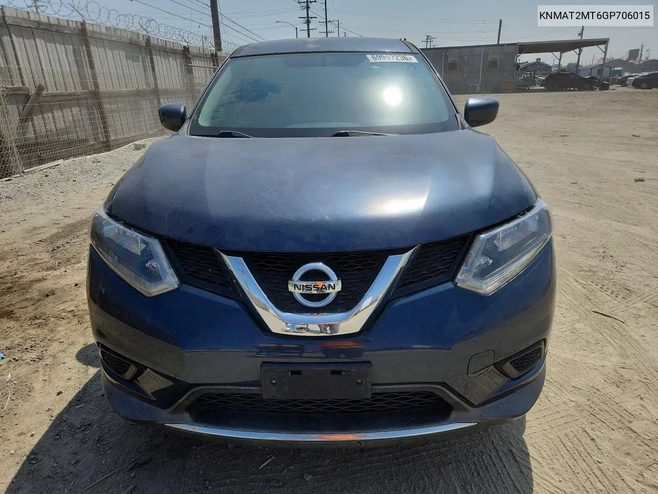 2016 NISSAN ROGUE VIN KNMAT2MT6GP706015 — фото 5