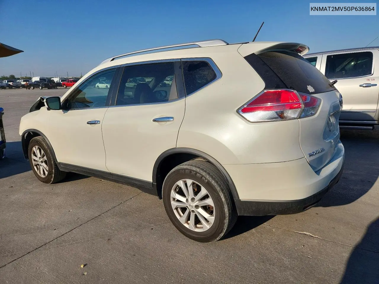 2016 NISSAN ROGUE VIN KNMAT2MV5GP636864 — фото 2