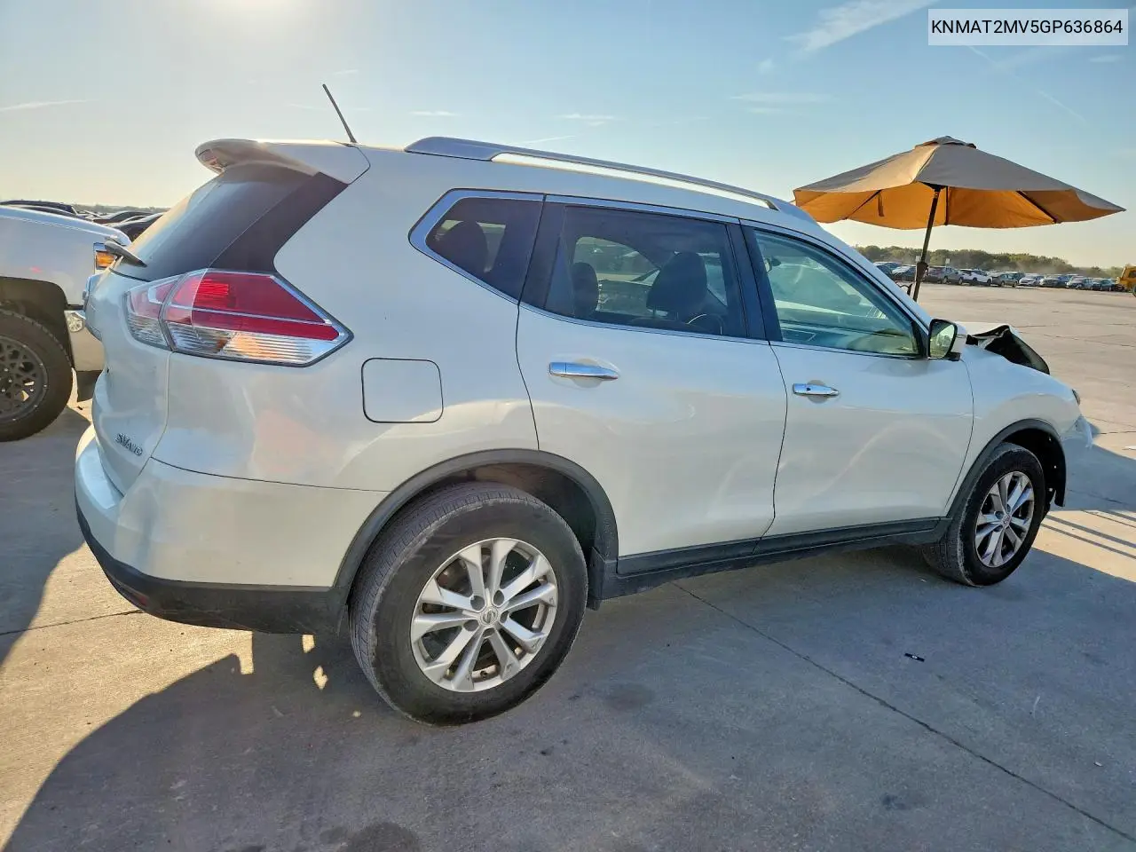 2016 NISSAN ROGUE VIN KNMAT2MV5GP636864 — фото 3