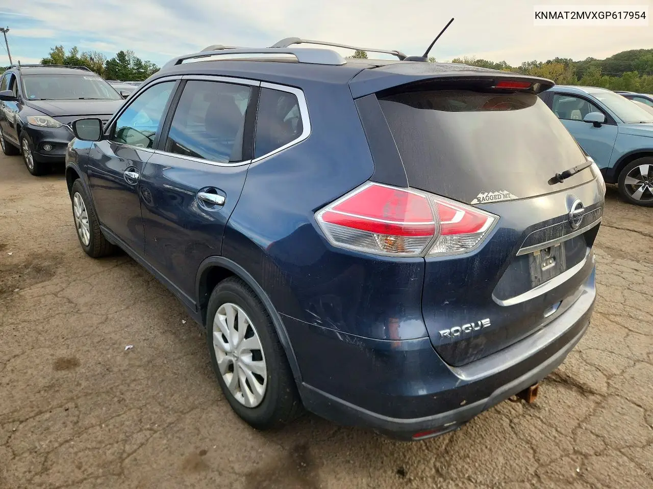2016 NISSAN ROGUE VIN KNMAT2MVXGP617954 — фото 2