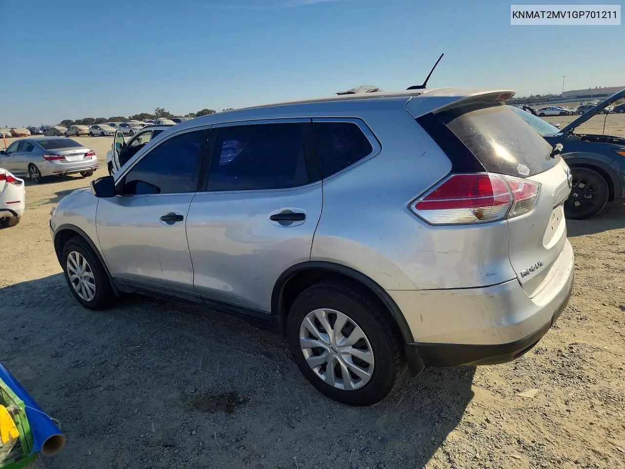 2016 NISSAN ROGUE VIN KNMAT2MV1GP701211 — фото 2