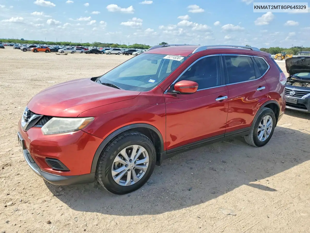 NISSAN ROGUE 2016, VIN KNMAT2MT8GP645329