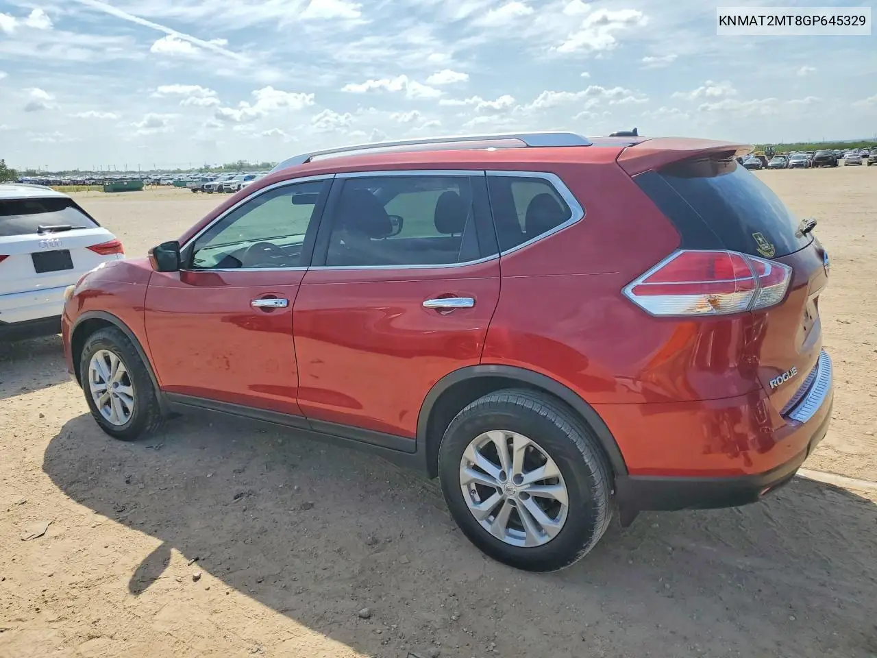 2016 NISSAN ROGUE VIN KNMAT2MT8GP645329 — фото 2