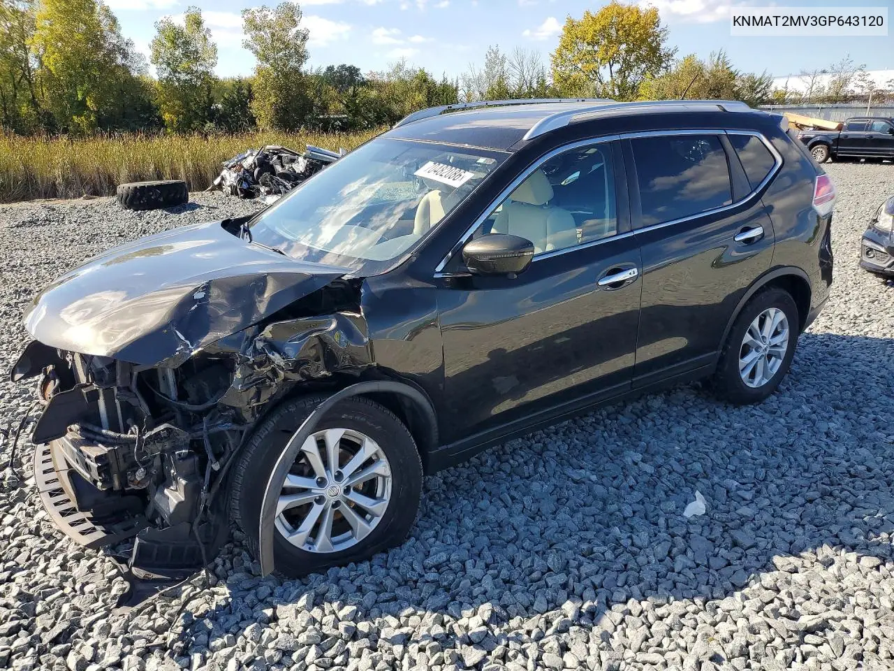 NISSAN ROGUE 2016, VIN KNMAT2MV3GP643120