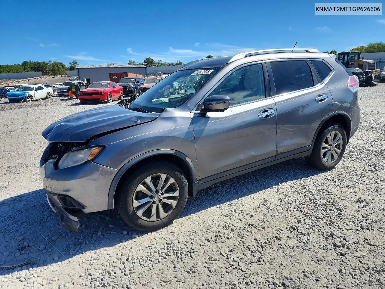 NISSAN ROGUE 2016, VIN KNMAT2MT1GP626606