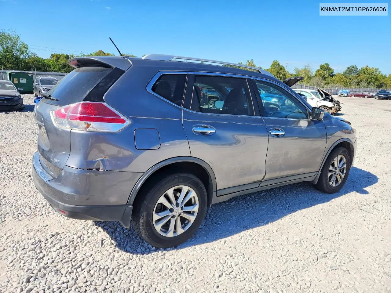 2016 NISSAN ROGUE VIN KNMAT2MT1GP626606 — фото 3