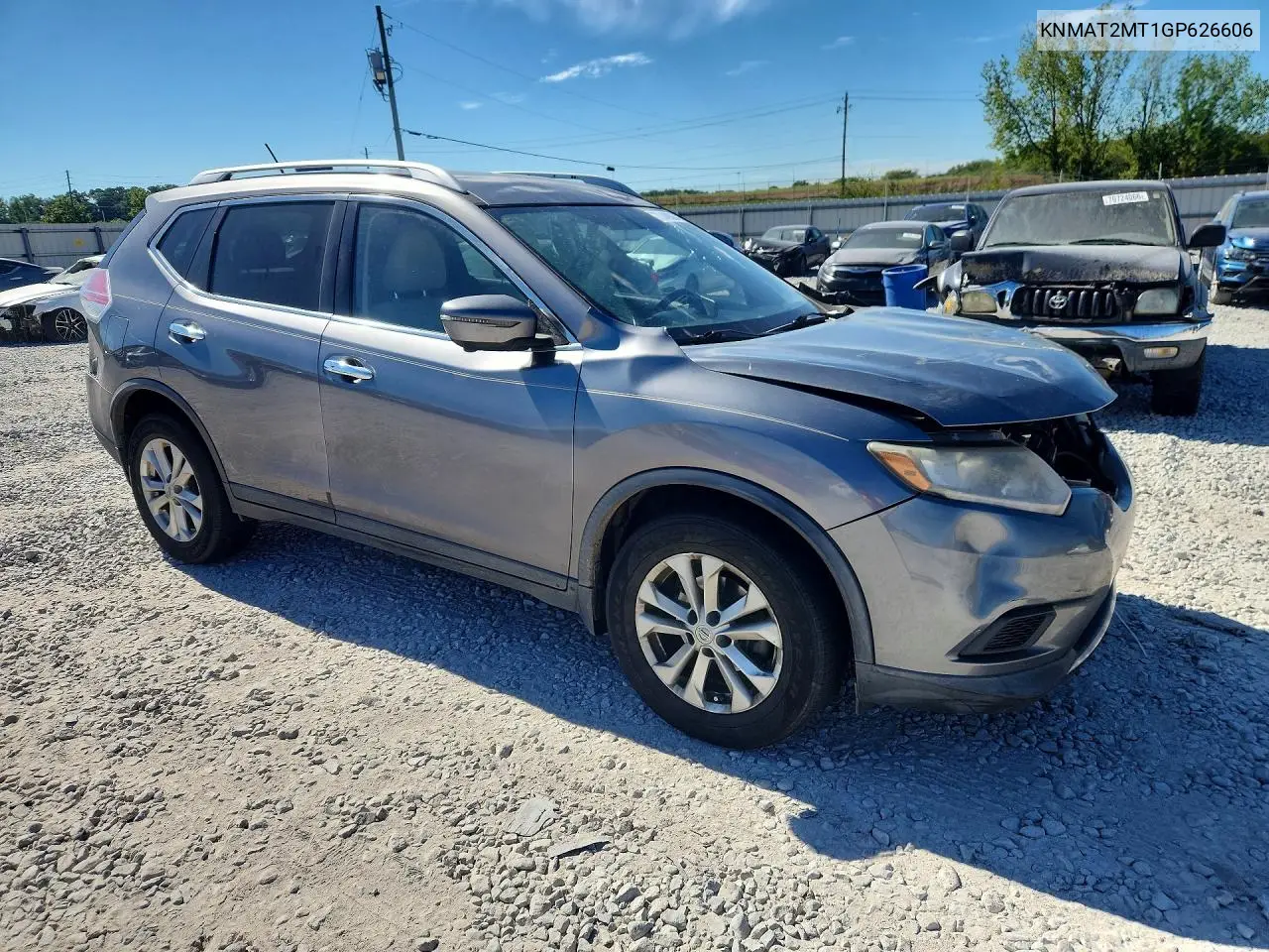 2016 NISSAN ROGUE VIN KNMAT2MT1GP626606 — фото 4