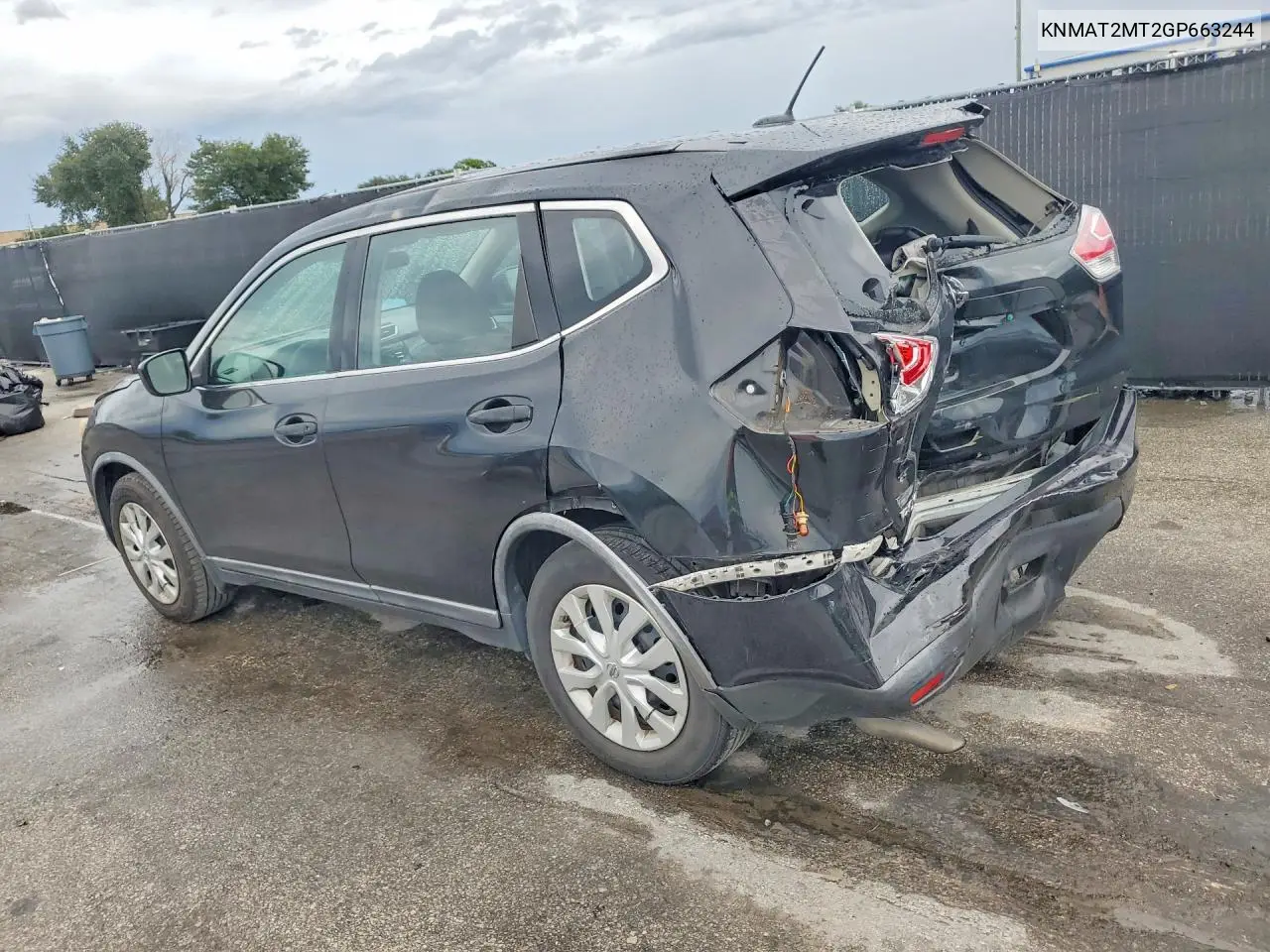 2016 NISSAN ROGUE VIN KNMAT2MT2GP663244 — фото 2