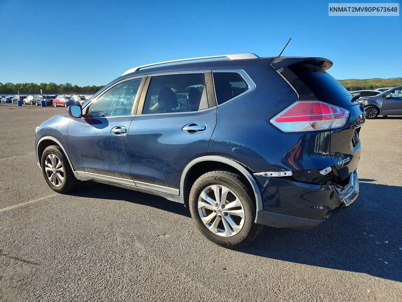 2016 NISSAN ROGUE VIN KNMAT2MV8GP673648 — фото 2