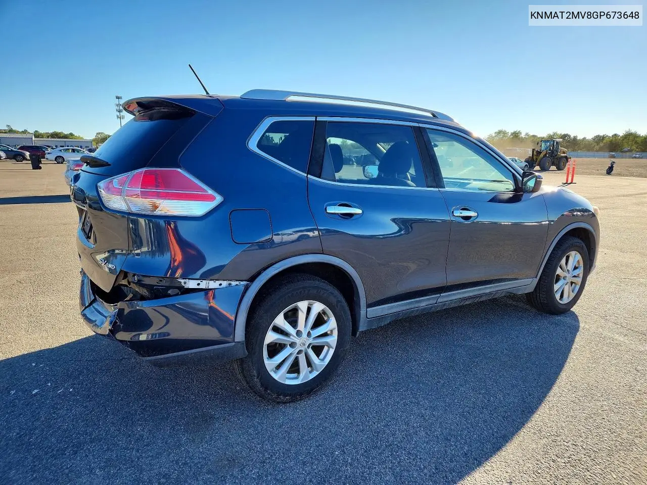 2016 NISSAN ROGUE VIN KNMAT2MV8GP673648 — фото 3