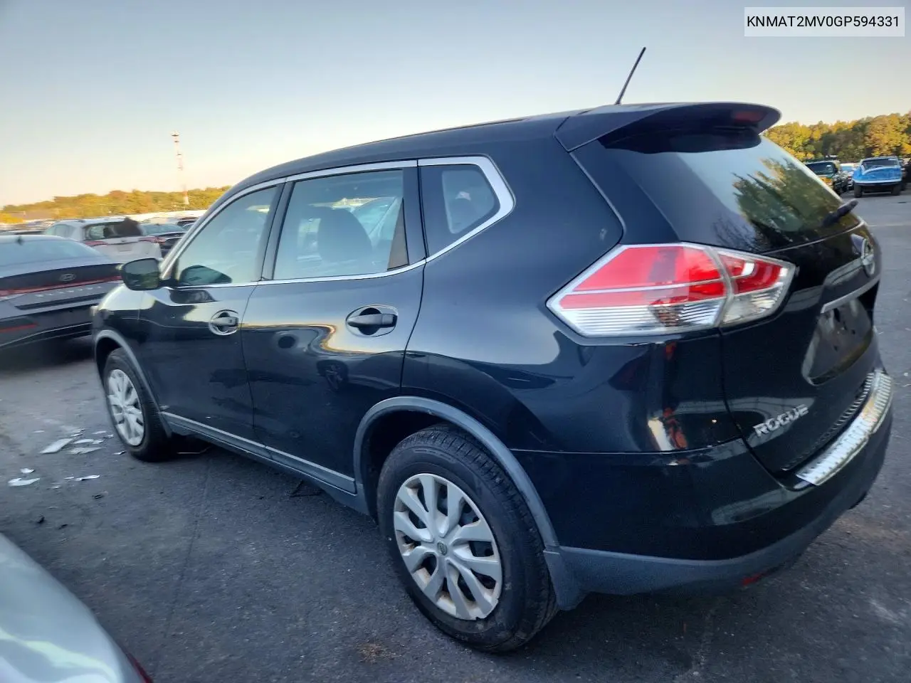 2016 NISSAN ROGUE VIN KNMAT2MV0GP594331 — фото 2