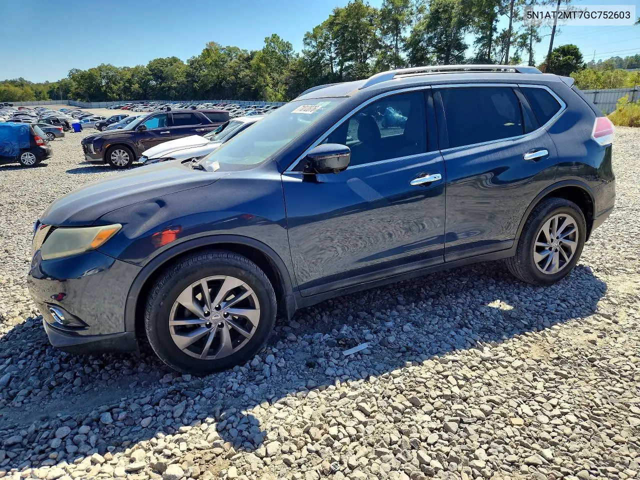 NISSAN ROGUE 2016, VIN 5N1AT2MT7GC752603