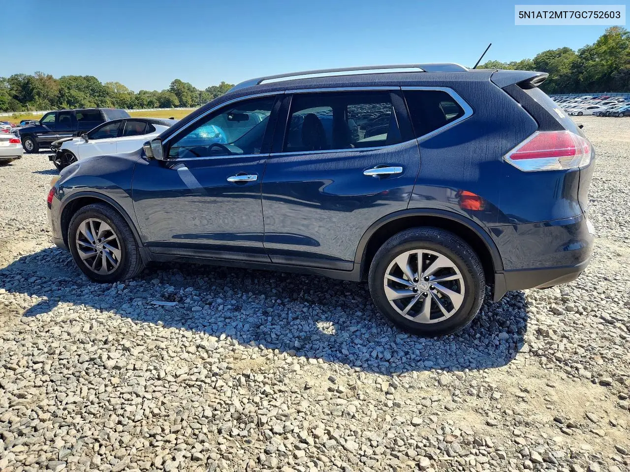 2016 NISSAN ROGUE VIN 5N1AT2MT7GC752603 — фото 2
