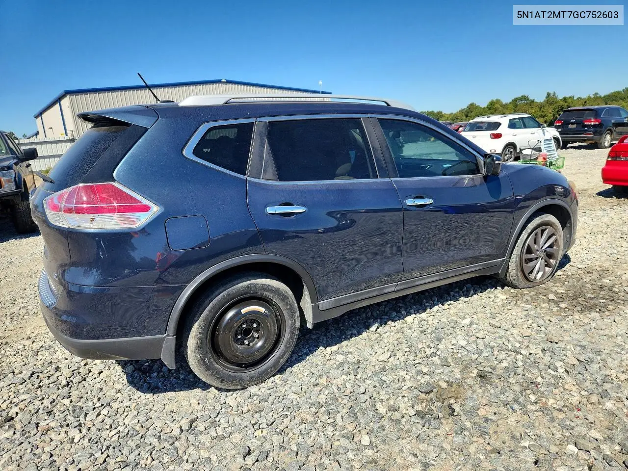 2016 NISSAN ROGUE VIN 5N1AT2MT7GC752603 — фото 3
