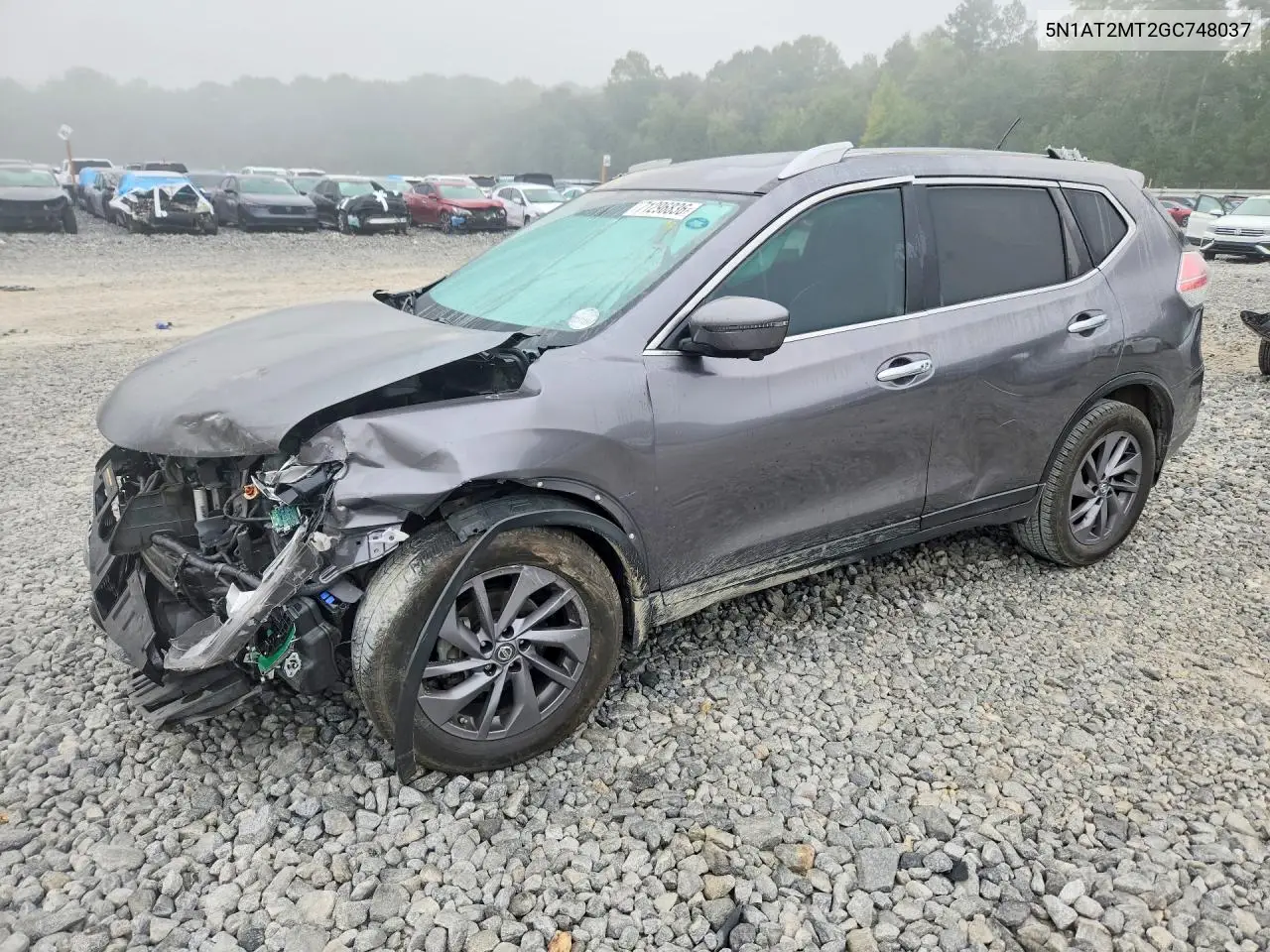 NISSAN ROGUE 2016, VIN 5N1AT2MT2GC748037