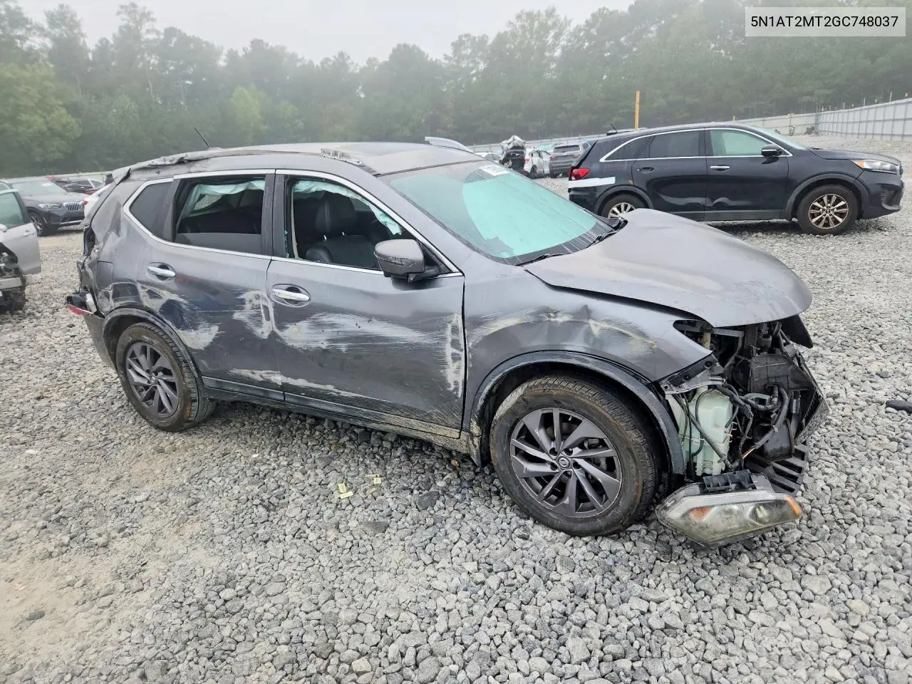 2016 NISSAN ROGUE VIN 5N1AT2MT2GC748037 — фото 4