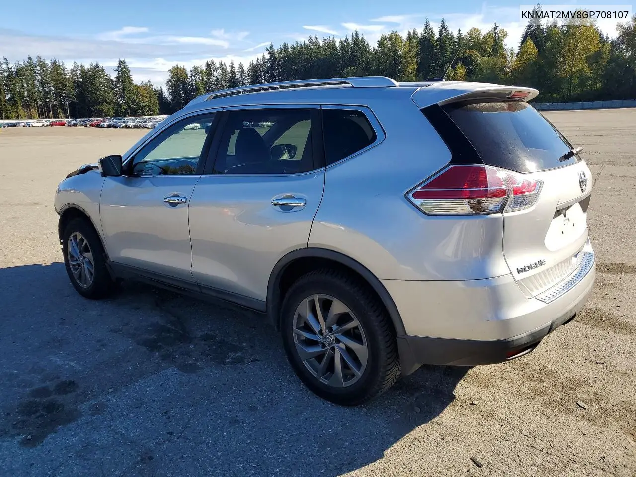 2016 NISSAN ROGUE VIN KNMAT2MV8GP708107 — фото 2