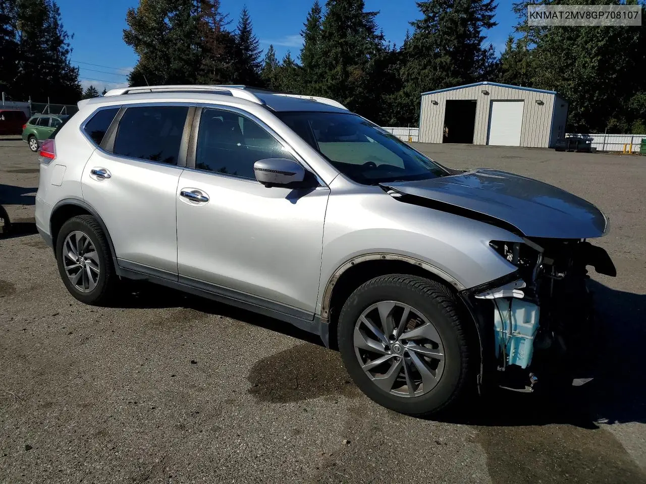 2016 NISSAN ROGUE VIN KNMAT2MV8GP708107 — фото 4