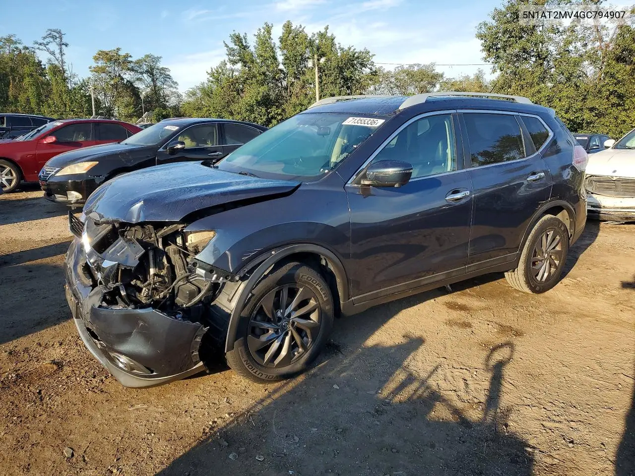 NISSAN ROGUE 2016, VIN 5N1AT2MV4GC794907