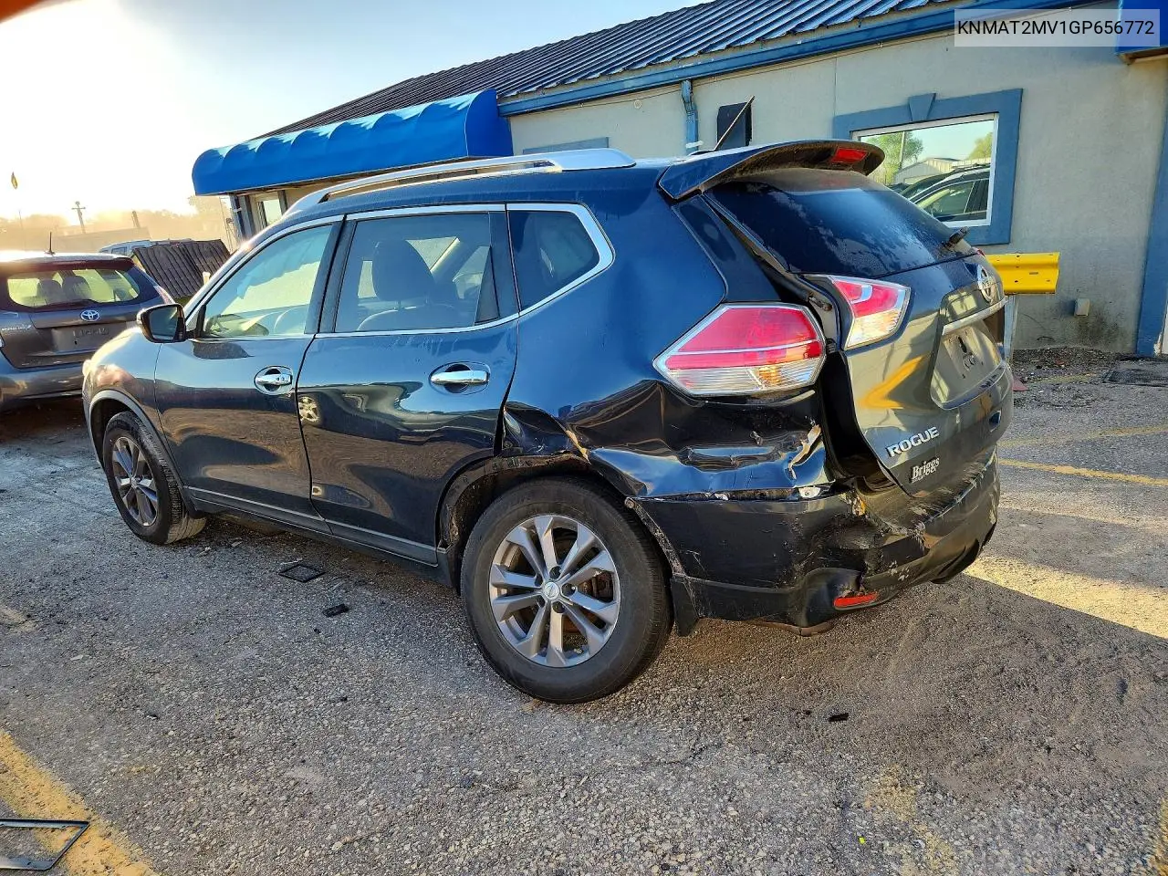 2016 NISSAN ROGUE VIN KNMAT2MV1GP656772 — фото 2