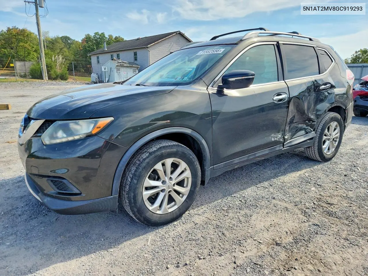NISSAN ROGUE 2016, VIN 5N1AT2MV8GC919293
