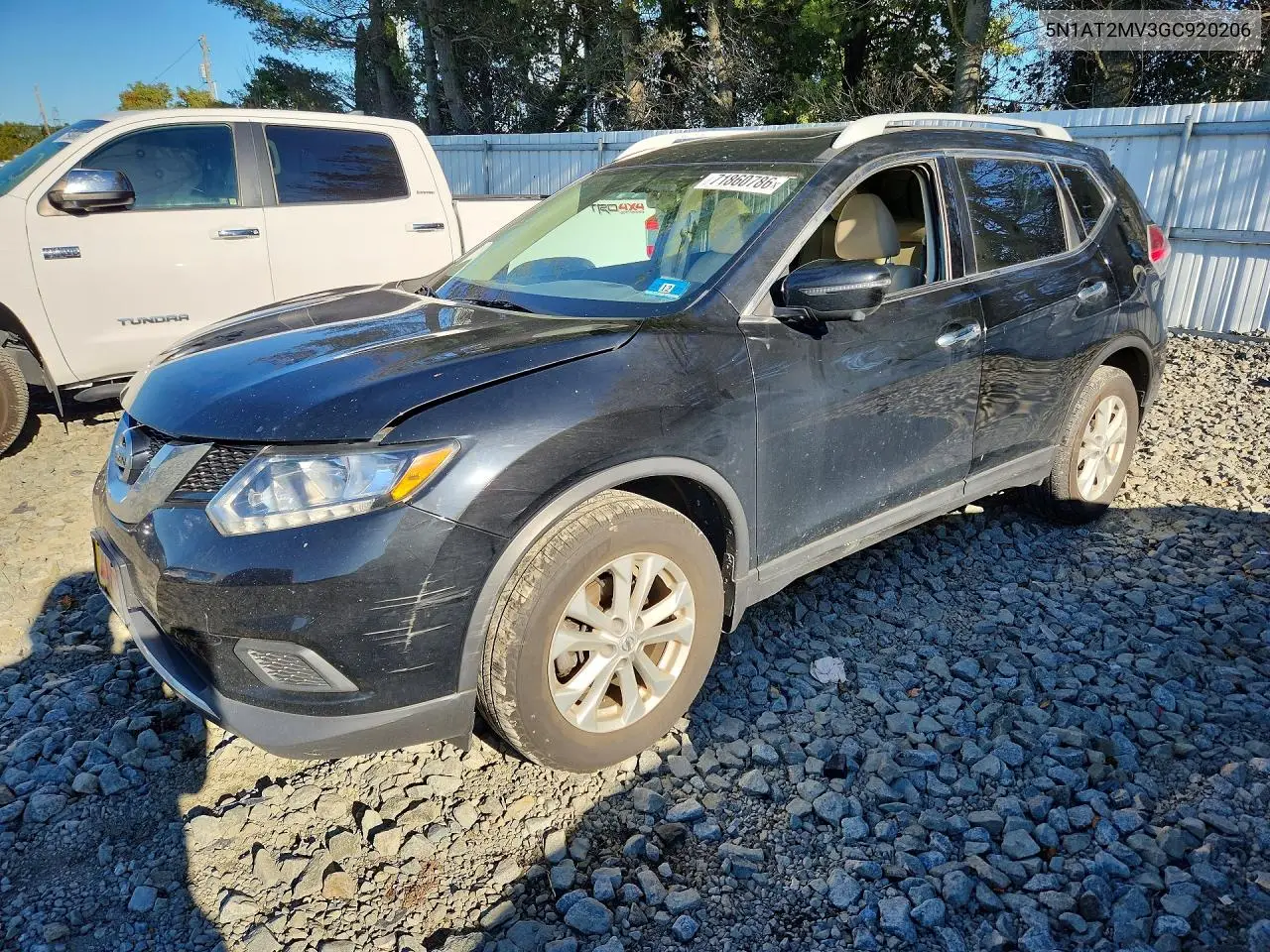 NISSAN ROGUE 2016, VIN 5N1AT2MV3GC920206