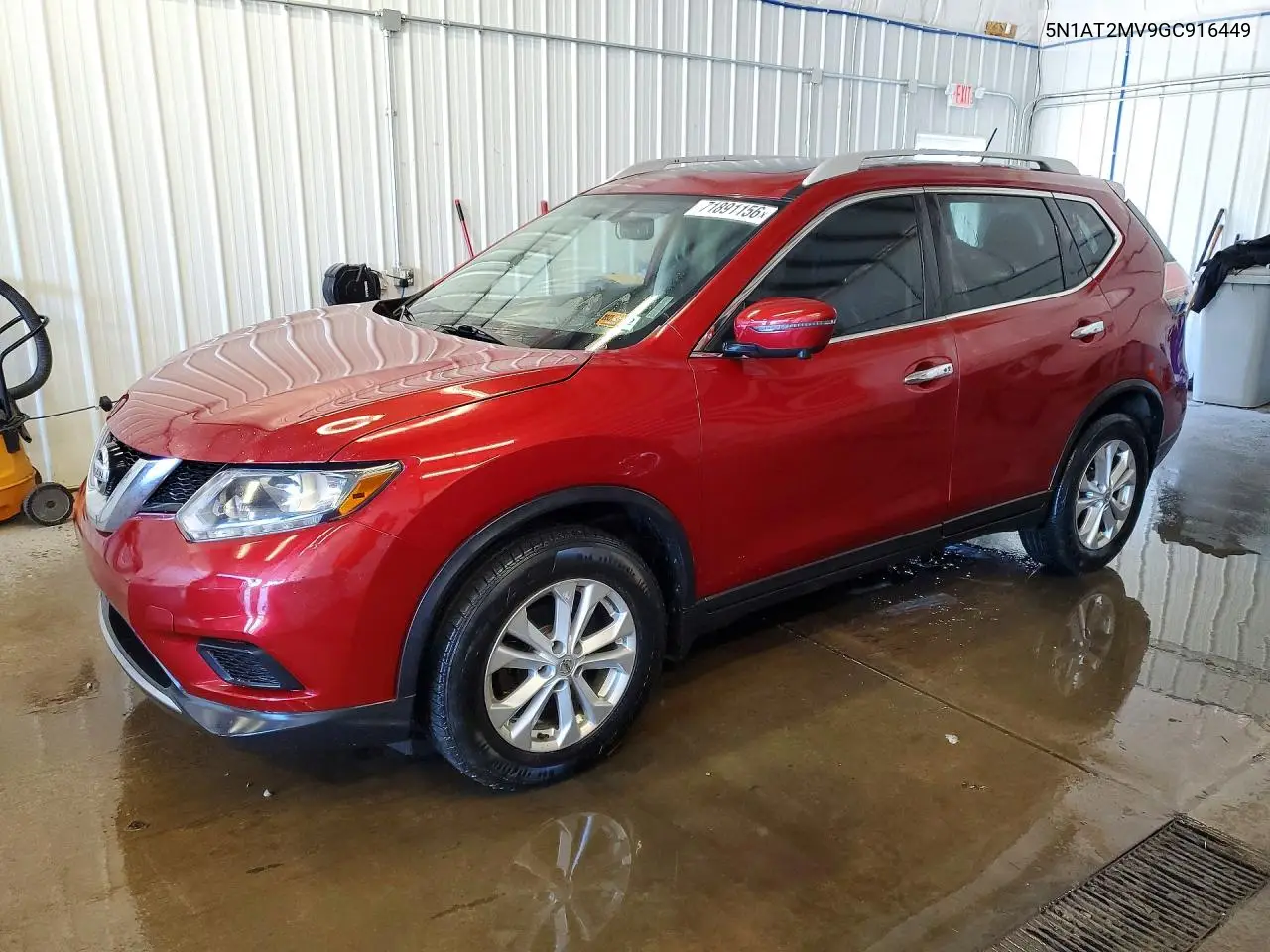 NISSAN ROGUE 2016, VIN 5N1AT2MV9GC916449