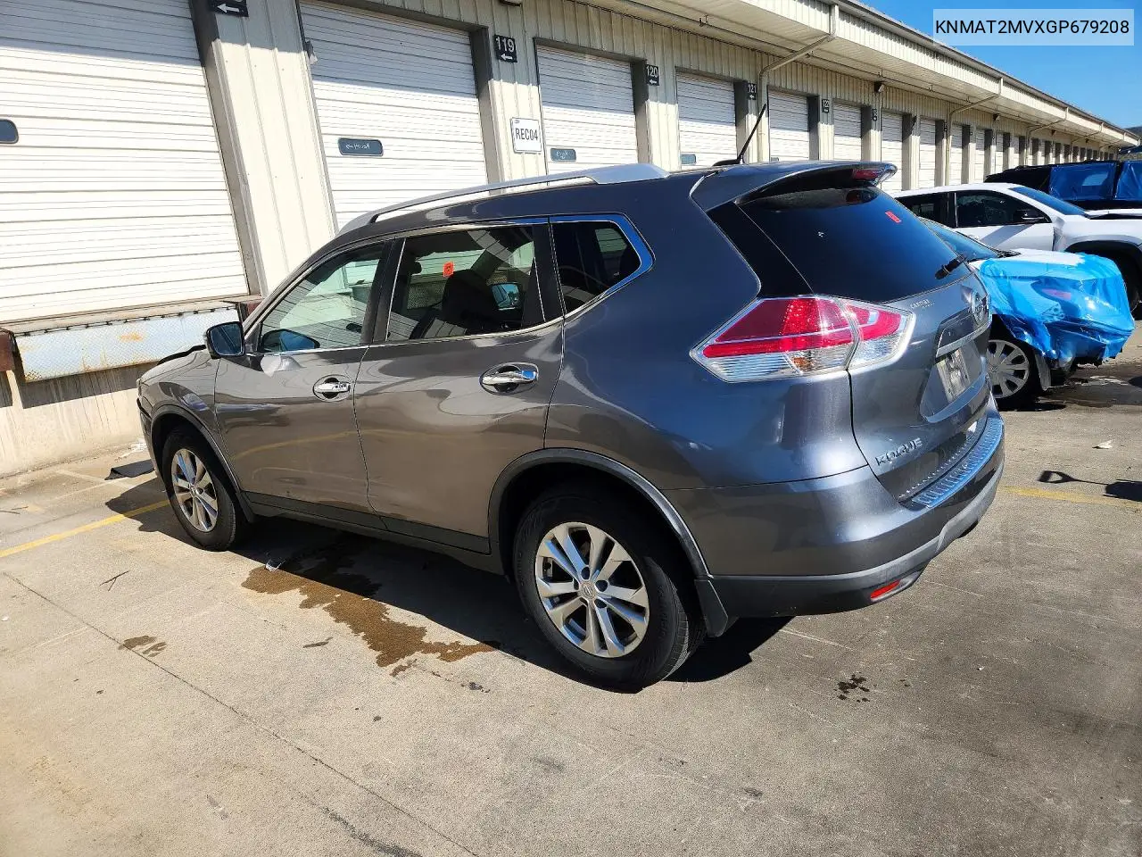 2016 NISSAN ROGUE VIN KNMAT2MVXGP679208 — фото 2