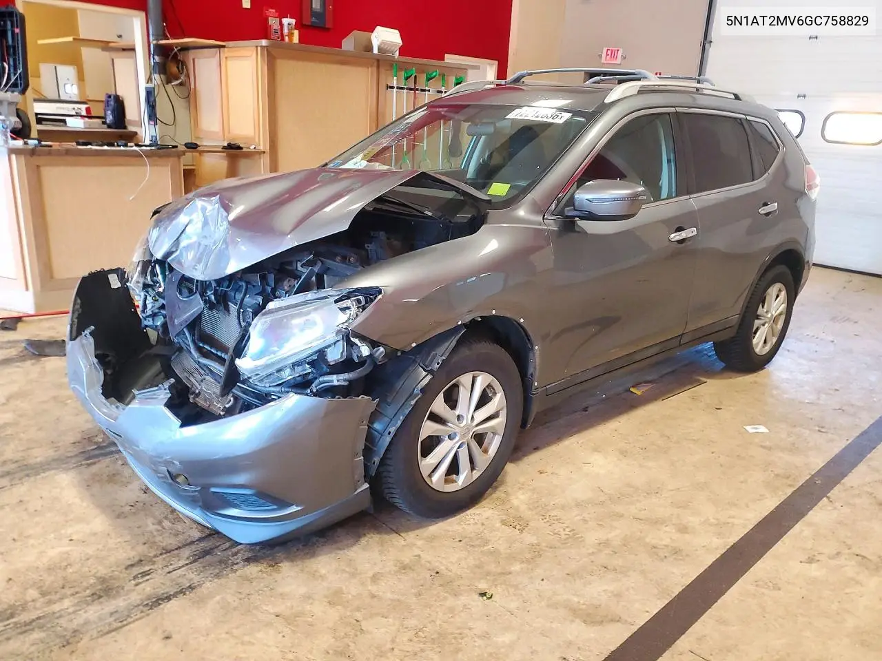 NISSAN ROGUE 2016, VIN 5N1AT2MV6GC758829