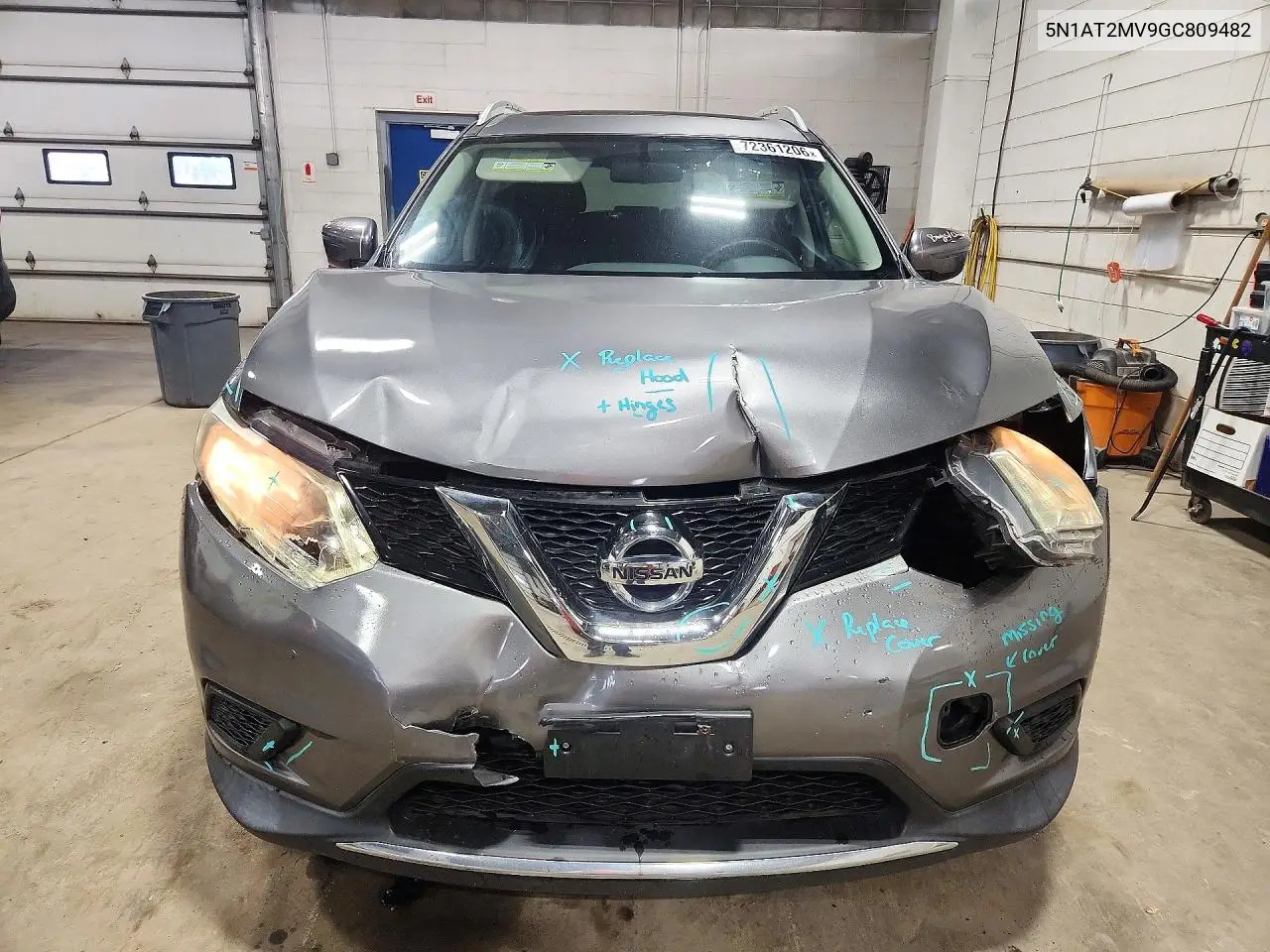 2016 NISSAN ROGUE VIN 5N1AT2MV9GC809482 — фото 5