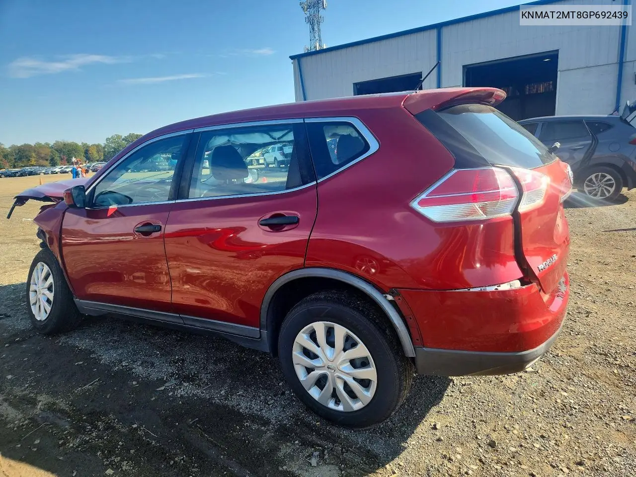2016 NISSAN ROGUE VIN KNMAT2MT8GP692439 — фото 2