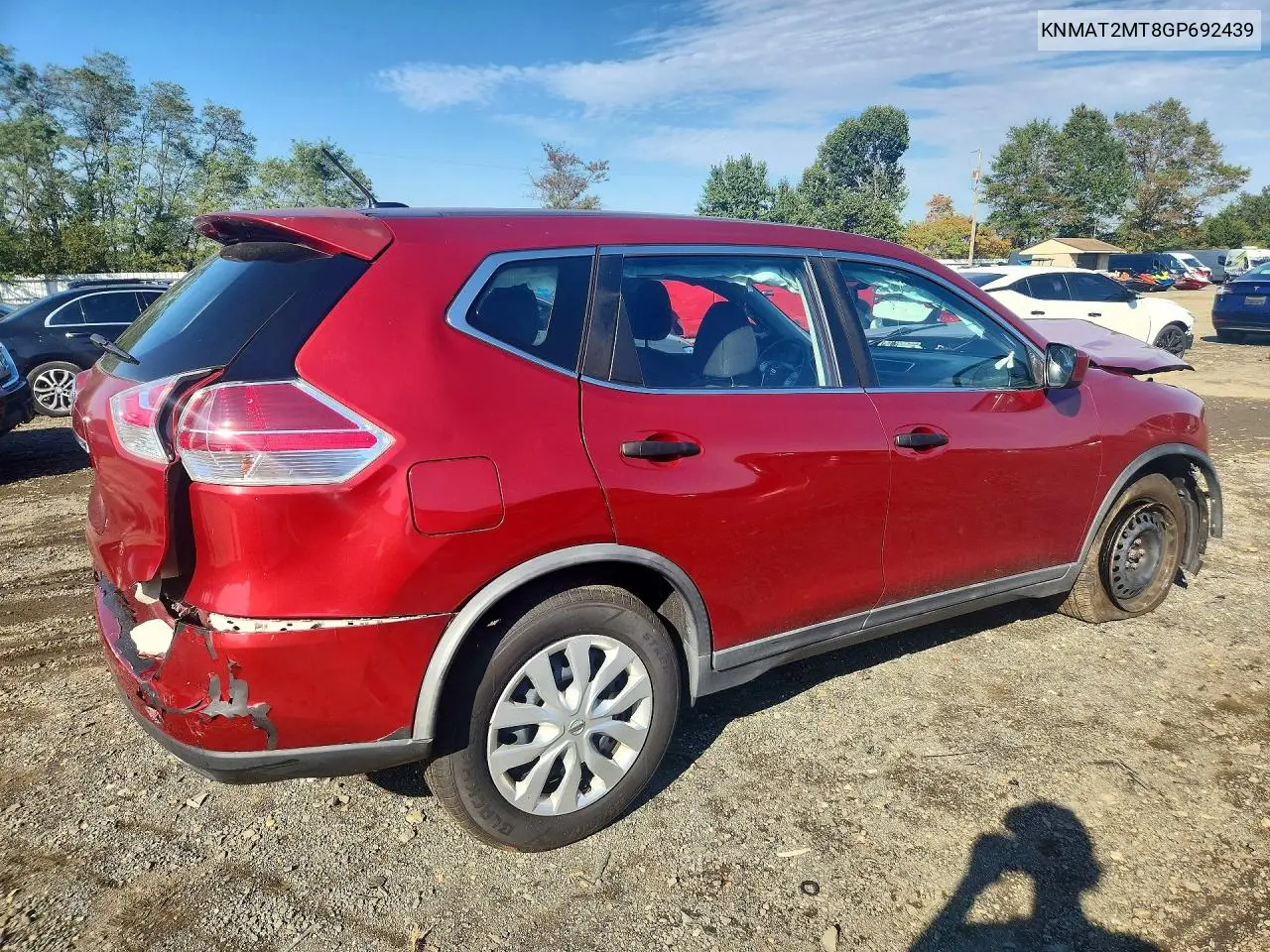 2016 NISSAN ROGUE VIN KNMAT2MT8GP692439 — фото 3