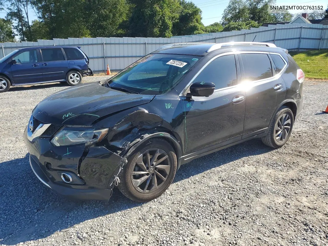 NISSAN ROGUE 2016, VIN 5N1AT2MT0GC763152
