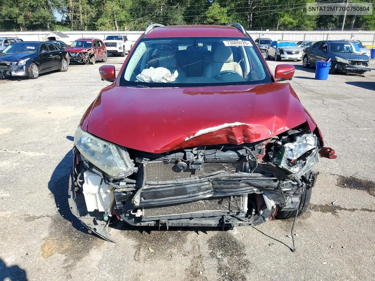 2016 NISSAN ROGUE VIN 5N1AT2MT7GC750804 — фото 5