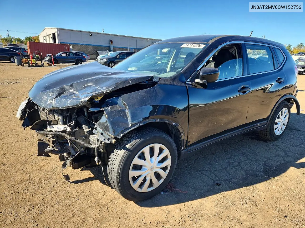 NISSAN ROGUE 2016, VIN JN8AT2MV0GW152756