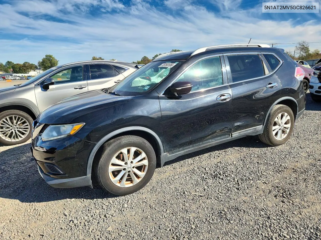 NISSAN ROGUE 2016, VIN 5N1AT2MV5GC826621