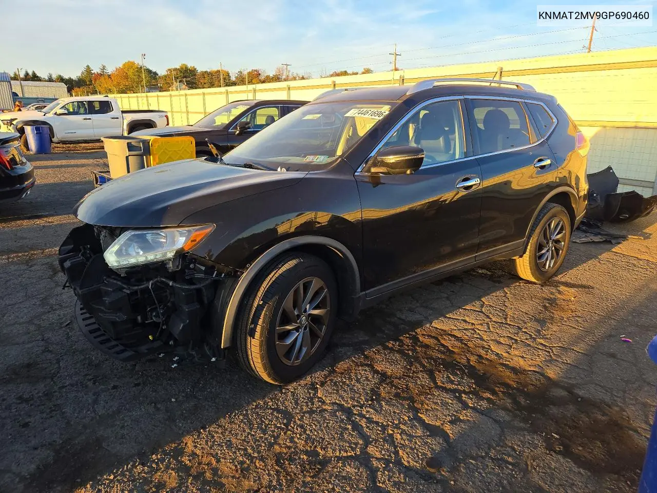 NISSAN ROGUE 2016, VIN KNMAT2MV9GP690460
