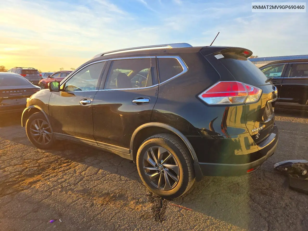 2016 NISSAN ROGUE VIN KNMAT2MV9GP690460 — фото 2